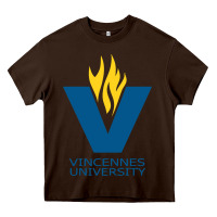 Chocolate Brown university of vincennes Heavy Core Tee - linhVisuals