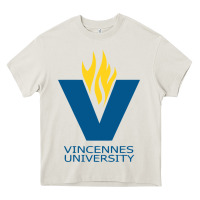 Cream university of vincennes Heavy Core Tee - linhVisuals
