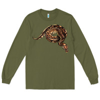 Army Green Royal Ball Python Illustrations Long Sleeve Tee - LillyAllenDesigns