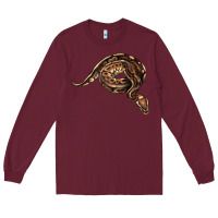 Burgundy Royal Ball Python Illustrations Long Sleeve Tee - LillyAllenDesigns