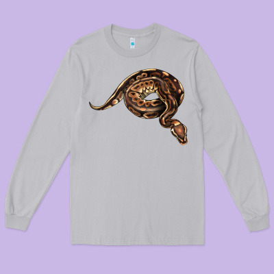 Royal Ball Python Illustrations Long Sleeve Tee Designed By Lillyallendesigns