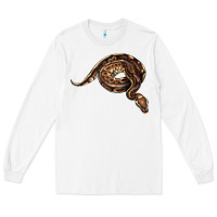 White Royal Ball Python Illustrations Long Sleeve Tee - LillyAllenDesigns