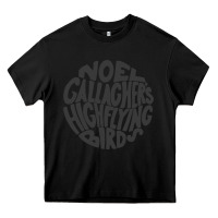 Black noel gallagher's high flying birds classic Heavy Core Tee - linhVisuals