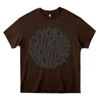 Chocolate Brown noel gallagher's high flying birds classic Heavy Core Tee - linhVisuals