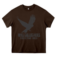 Chocolate Brown noel gallagher's high flying birds classic Heavy Core Tee - linhVisuals