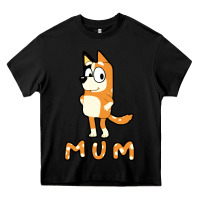 Black bluey mom Heavy Core Tee - linhVisuals