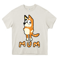 Cream bluey mom Heavy Core Tee - linhVisuals