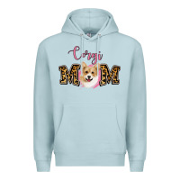 Blue Mist Corgi Mom Premium Hoodie - Jasminsmagicworld
