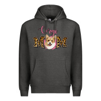 Charcoal Heather Corgi Mom Premium Hoodie - Jasminsmagicworld
