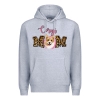 Heather Grey Corgi Mom Premium Hoodie - Jasminsmagicworld