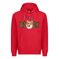 Red Corgi Mom Premium Hoodie - Jasminsmagicworld