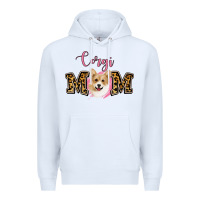 White Corgi Mom Premium Hoodie - Jasminsmagicworld