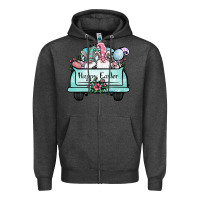 Charcoal Heather easter gnomes truck Zipper Hoodie - Jasminsmagicworld