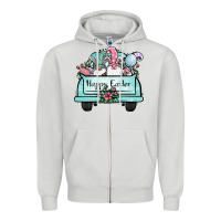 Dove Grey easter gnomes truck Zipper Hoodie - Jasminsmagicworld