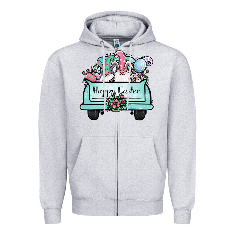 Easter Gnomes Truck Zipper Hoodie by Jasminsmagicworld | Teevron