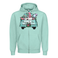 Seafoam easter gnomes truck Zipper Hoodie - Jasminsmagicworld