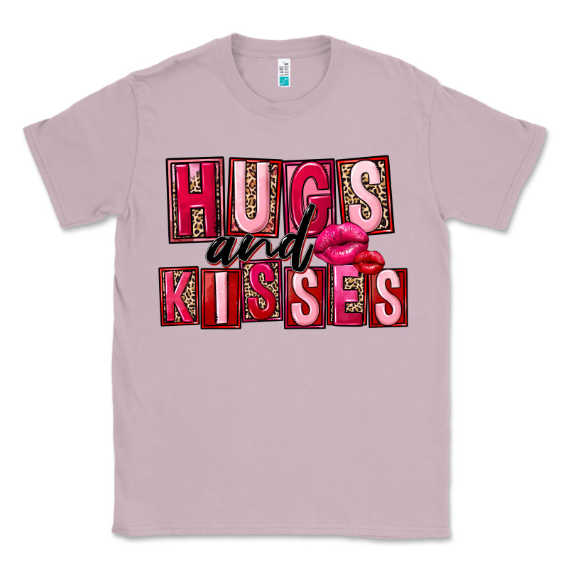 Hugs And Kisses Valentine's Day Classic Tee by FaDigitalArtStudio | Teevron