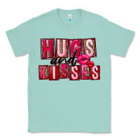 Seafoam Hugs and kisses Valentine's Day Classic Tee - FaDigitalArtStudio