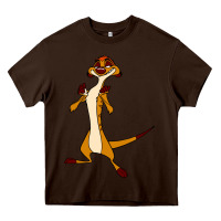 Chocolate Brown Timon Funny Heavy Core Tee - linhVisuals