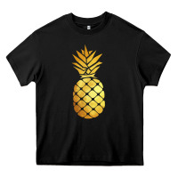 Black gold pineapple Heavy Core Tee - linhVisuals