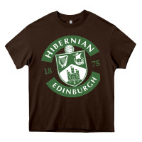Chocolate Brown hibernian edinburg Heavy Core Tee - linhVisuals