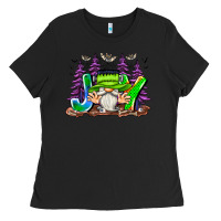 Black Joy Halloween Gnome Ladies Tee - CowhideDigitalArt