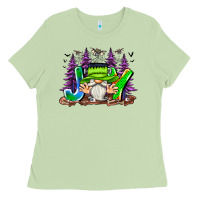 Matcha Joy Halloween Gnome Ladies Tee - CowhideDigitalArt
