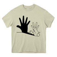 Mossy rabbit hand shadow Heavy Core Tee - linhVisuals