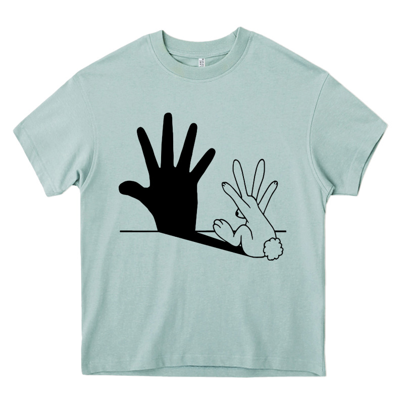 Rabbit Hand Shadow Heavy Core Tee by linhVisuals | Teevron