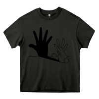 Asphalt rabbit hand shadow Heavy Core Tee - linhVisuals