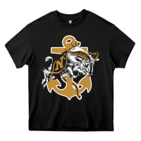 Black navy midshipmen Heavy Core Tee - linhVisuals
