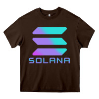 Chocolate Brown solana cryptocurrency solana Heavy Core Tee - linhVisuals