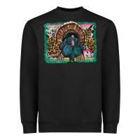 Black thanksgiving turkey with background Heavyweight Sweatshirt - RanaPortraitStore