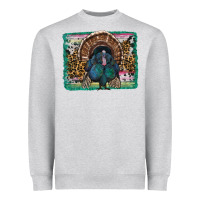 Heather Grey thanksgiving turkey with background Heavyweight Sweatshirt - RanaPortraitStore