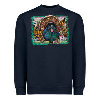 Navy thanksgiving turkey with background Heavyweight Sweatshirt - RanaPortraitStore