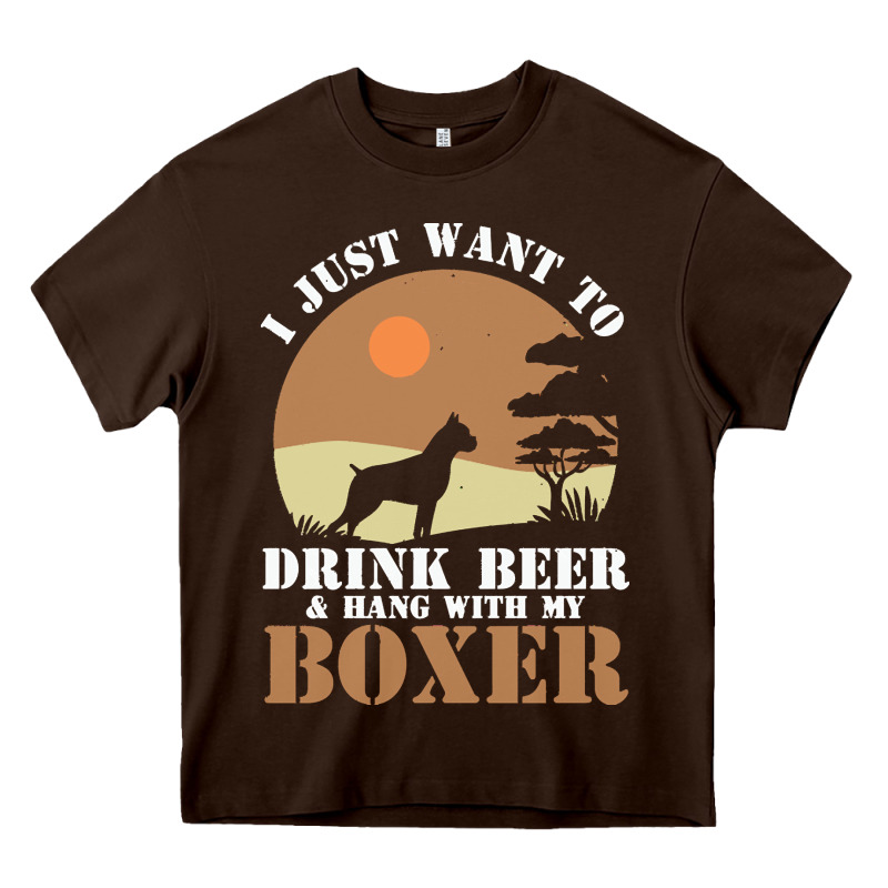 Boxer Beer Dog Lover T  Shirt Boxer Beer Dog Lover T  Shirt Heavy Core Tee by linhVisuals | Teevron