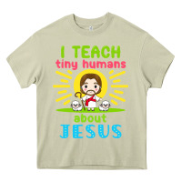 Mossy i teach tiny humans about jesus Heavy Core Tee - linhVisuals