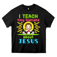 Black i teach tiny humans about jesus Heavy Core Tee - linhVisuals