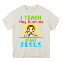 Cream i teach tiny humans about jesus Heavy Core Tee - linhVisuals