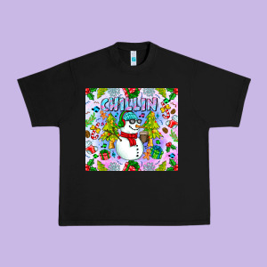 Chillin Snow Urban Heavy Tee Designed By Cowhidedigitalart