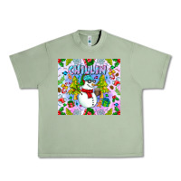 Oil Green Chillin Snow Urban Heavy Tee - CowhideDigitalArt