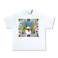 White Chillin Snow Urban Heavy Tee - CowhideDigitalArt