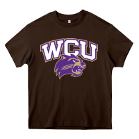 Chocolate Brown western carolina catamounts Heavy Core Tee - linhVisuals
