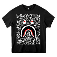 Black Bape Shark Army Heavy Core Tee - linhVisuals