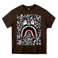 Chocolate Brown Bape Shark Army Heavy Core Tee - linhVisuals