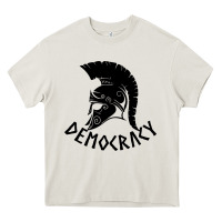 Cream democracy Heavy Core Tee - linhVisuals