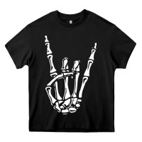 Black rock on skeleton hand Heavy Core Tee - linhVisuals