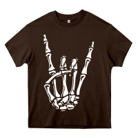 Chocolate Brown rock on skeleton hand Heavy Core Tee - linhVisuals