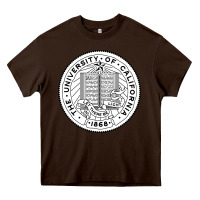 Chocolate Brown university of california Heavy Core Tee - linhVisuals