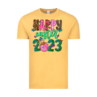 Vintage Mustard Happy Easter Vintage Tee - CowhideDigitalArt